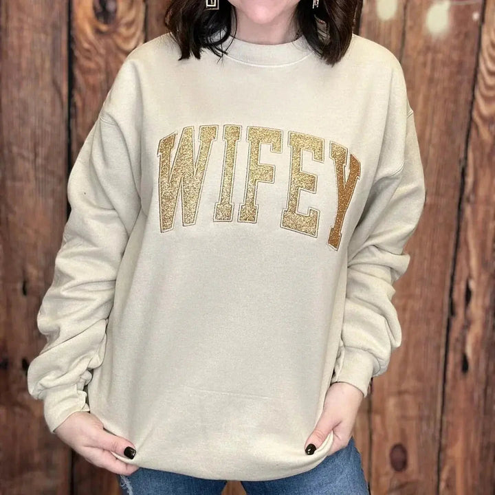 Custom Applique Glitter Mama Sweatshirt