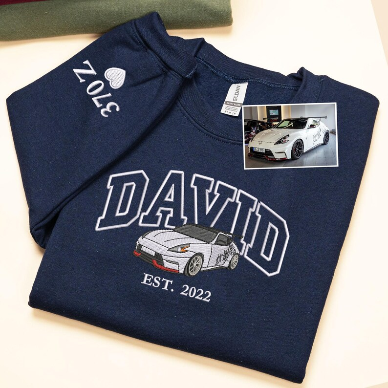 Sweat à capuche/t-shirt/sweat-shirt de voiture brodé pour PAPA