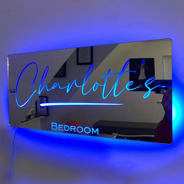 Veilleuse Miroir LED Personnalisée 12 Couleurs