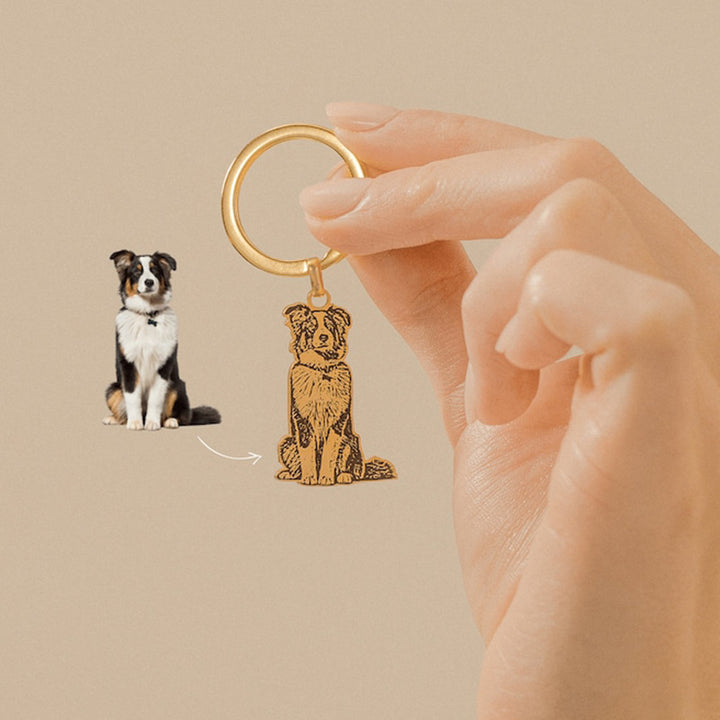 Porte-clés photo personnalisé pour amoureux des animaux