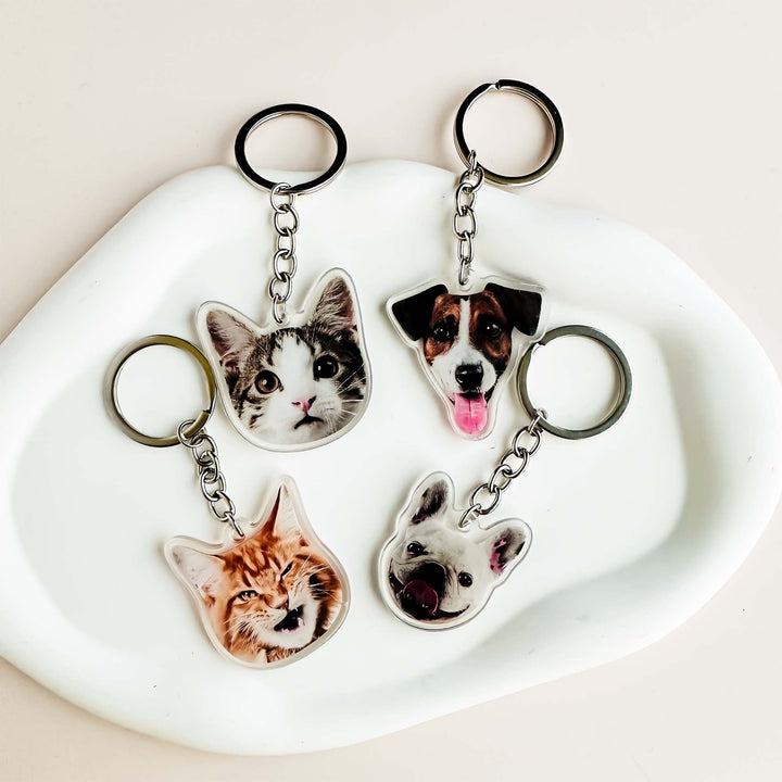 Porte-clés personnalisé chien chat🐶🐱 - Photo acrylique