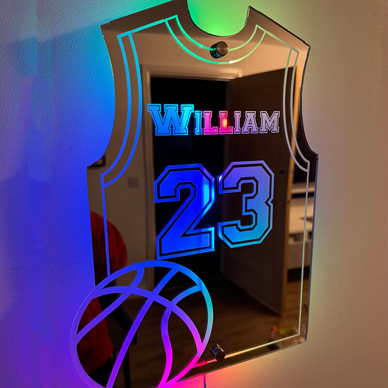 Miroir LED personnalisé pour les amateurs de basket-ball