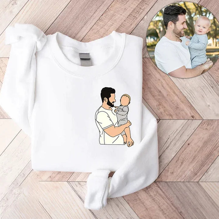 💖Offrez-le à votre bien-aimé💖Photo personnalisée, sweat-shirt brodé avec chiffres romains