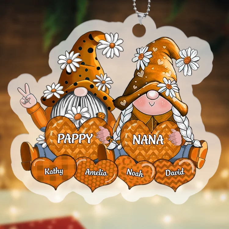 Ornements de Noël en bois gnomes 6 prénoms personnalisés