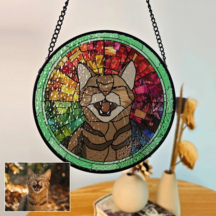 Pendentif portrait de chat personnalisé