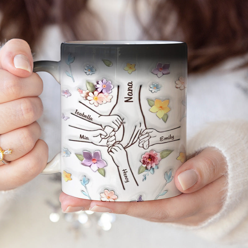 Unis par l'amour - Tasse magique personnalisée 3D - Famille