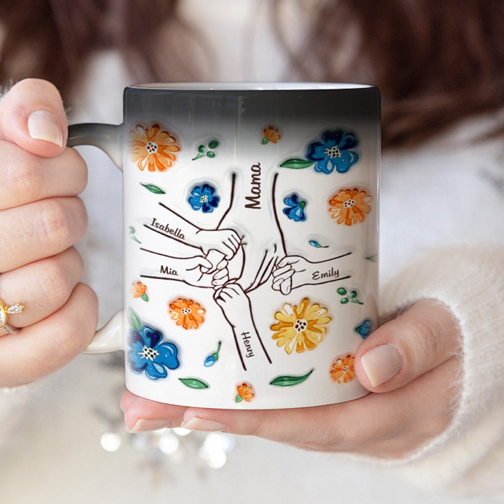 Unis par l'amour - Tasse magique personnalisée 3D - Famille