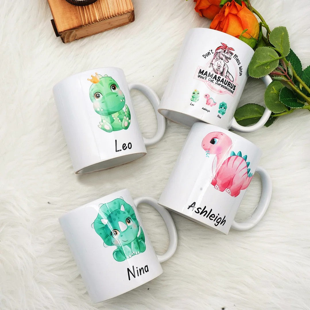 🦖Ne plaisantez pas avec Mamasaurus - Tasse personnalisée