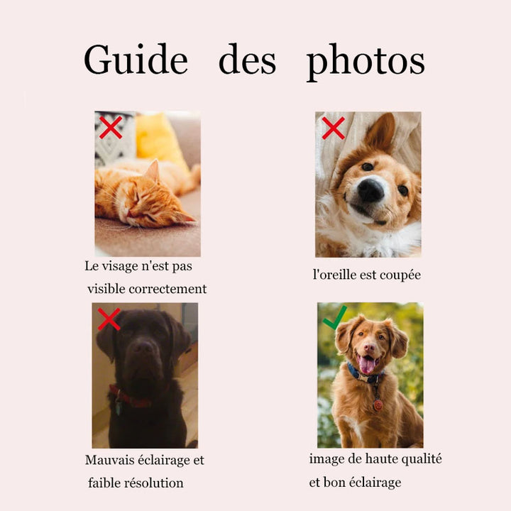 Ornement de portrait d’animal  personnalisé