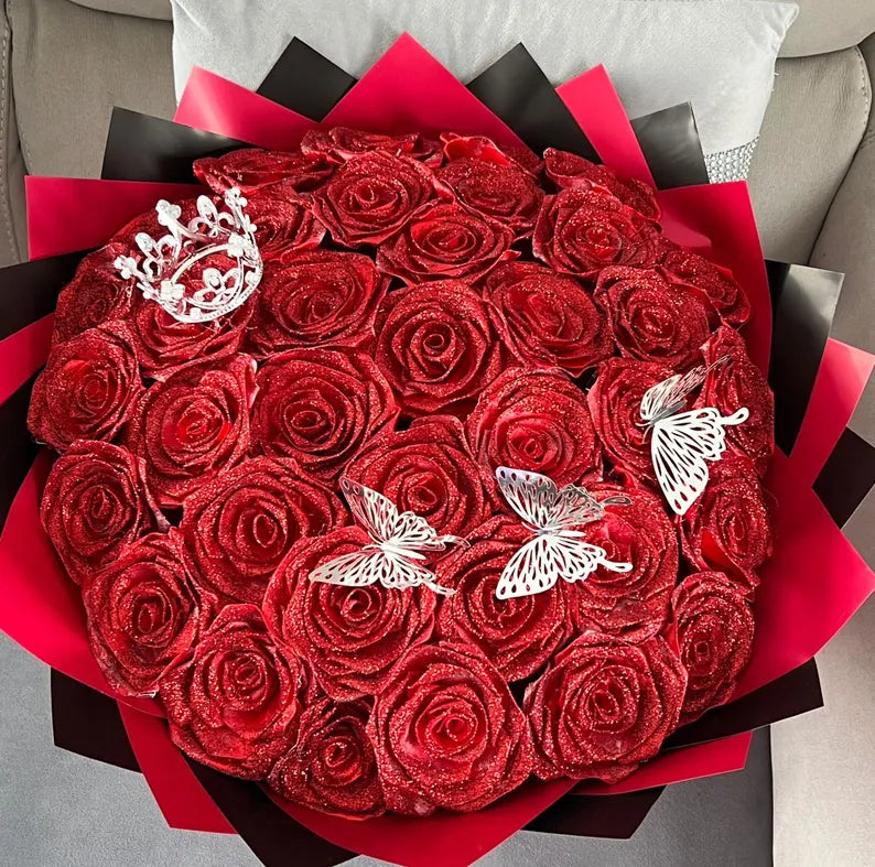 💎Bouquet de roses en diamant qui brille pour toujours (ne se fane jamais)💕