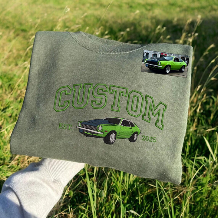 Sweat à capuche de voiture brodé personnalisé, sweat-shirt de voiture
