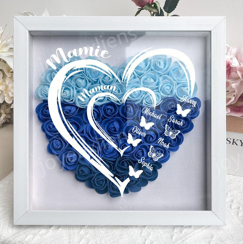 Boîte à fleurs papillon personnalisée pour grand-mère