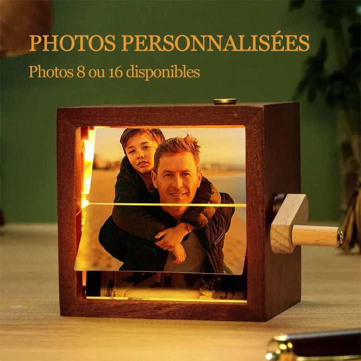 Boîte à Flipbook à Manivelle pour Papa – Cadeau Personnalisé et Unique