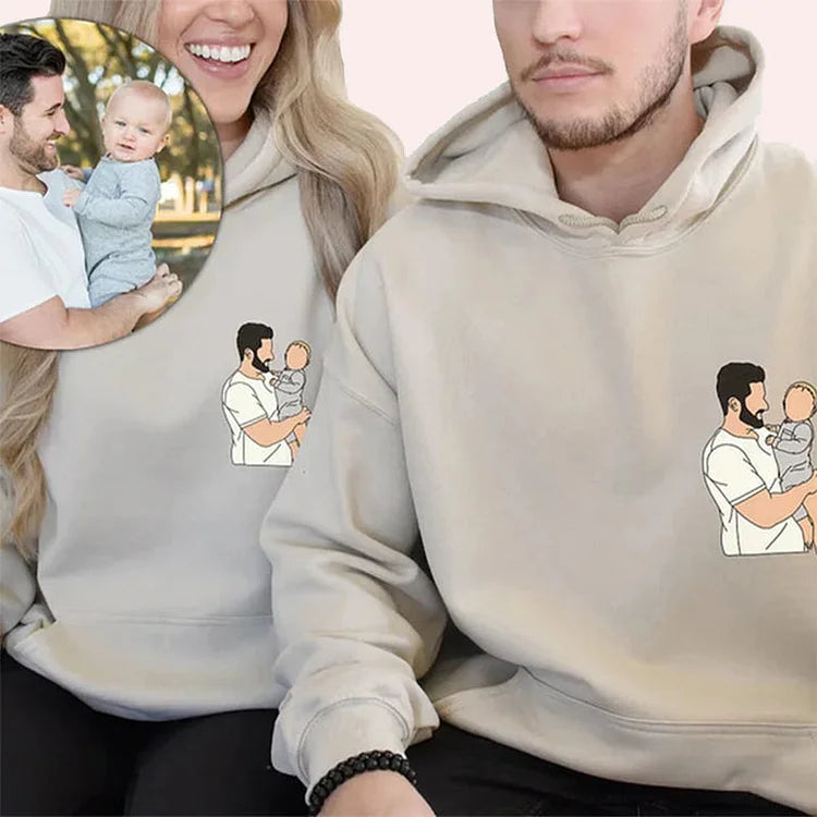 💖Offrez-le à votre bien-aimé💖Photo personnalisée, sweat-shirt brodé avec chiffres romains