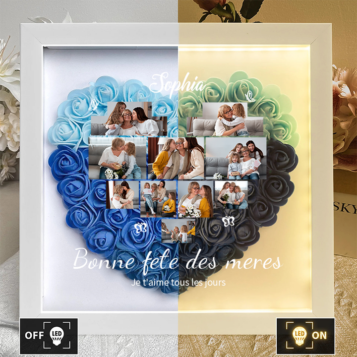 Boîte à fleurs photo personnalisée pour la fête des mères