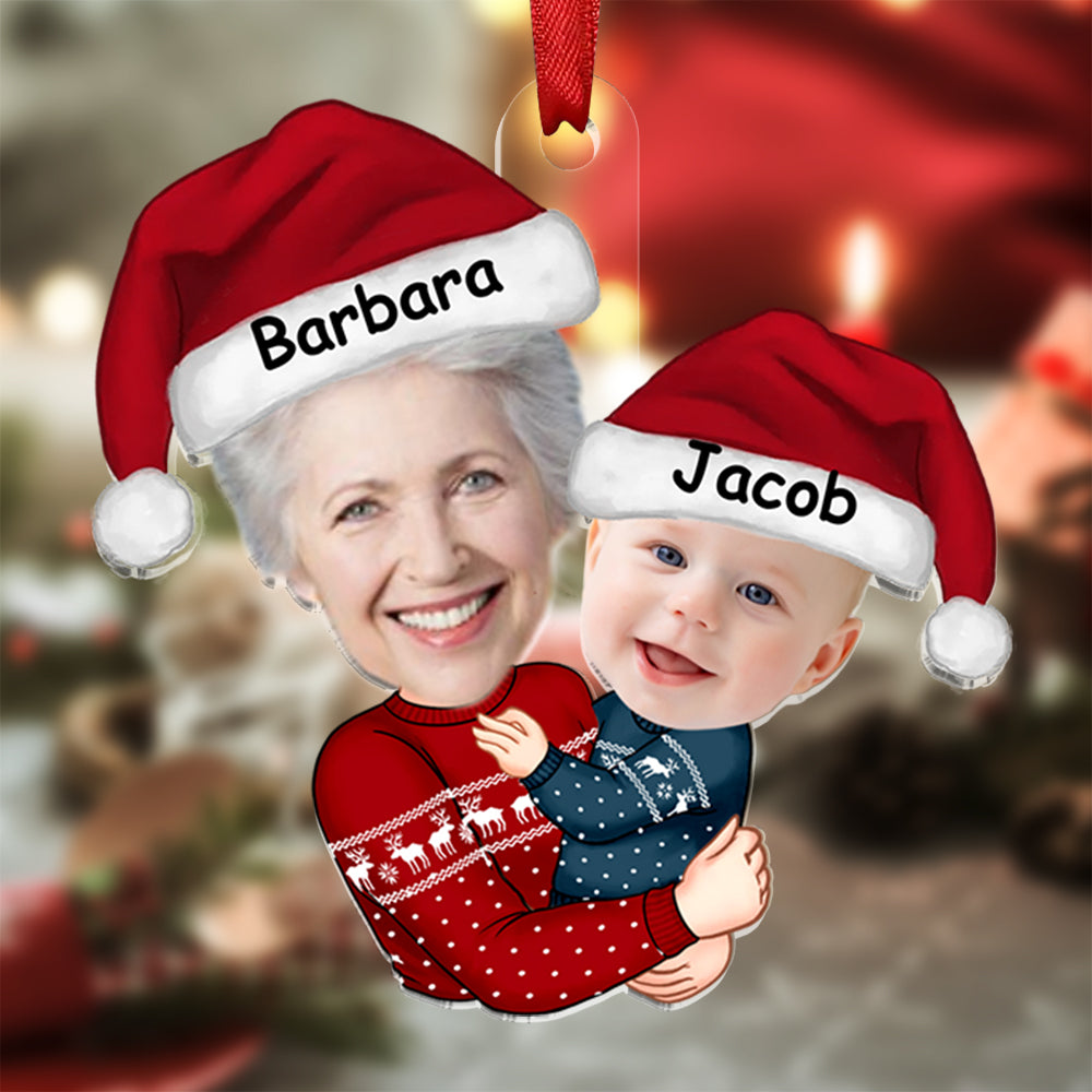 Personalized Christmas Ornament Custom 2 Names & Photos