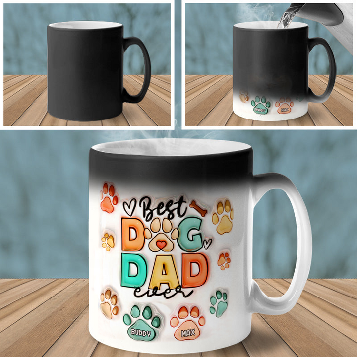 Maman de chien - Tasse magique personnalisée 3D - Famille