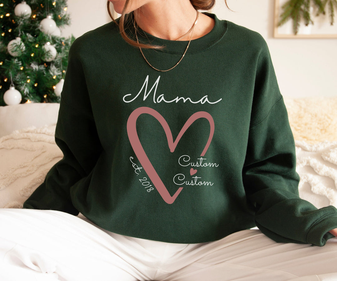 Sweat-shirt Personnalisé avec noms d'enfants - Cadeau unique pour la Fête des Mères