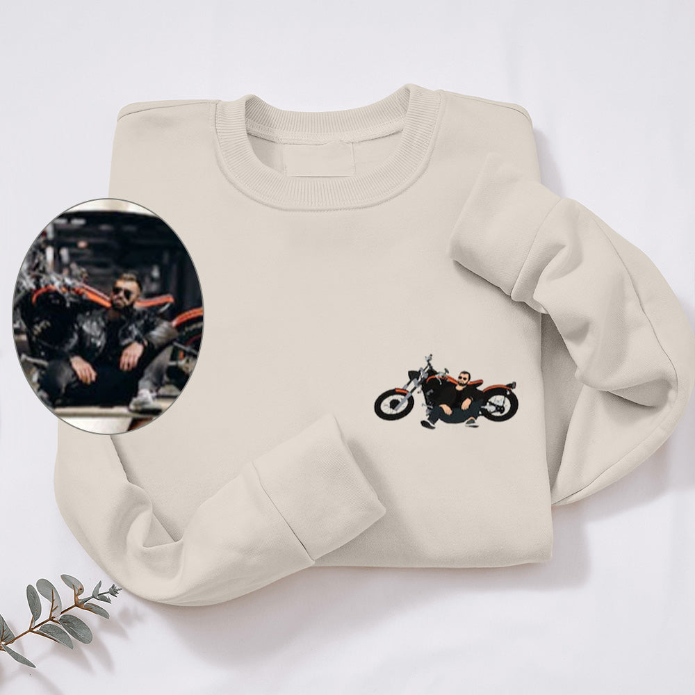 Sweat-shirt de dessin personnalisé | en velours d'hiver | les passionnés de voitures | moto