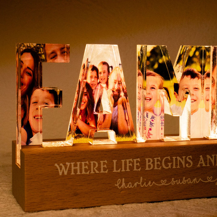 Family Whole Lot Of Love Photo Gallery Personalized LED Night Light