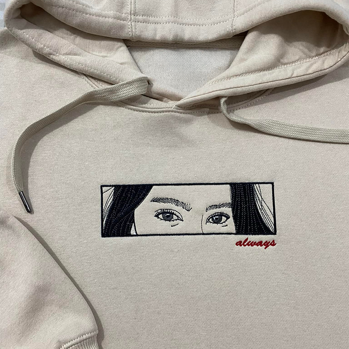 Sweat-shirt brodé personnalisé avec photo de couple - Cadeau de Saint-Valentin