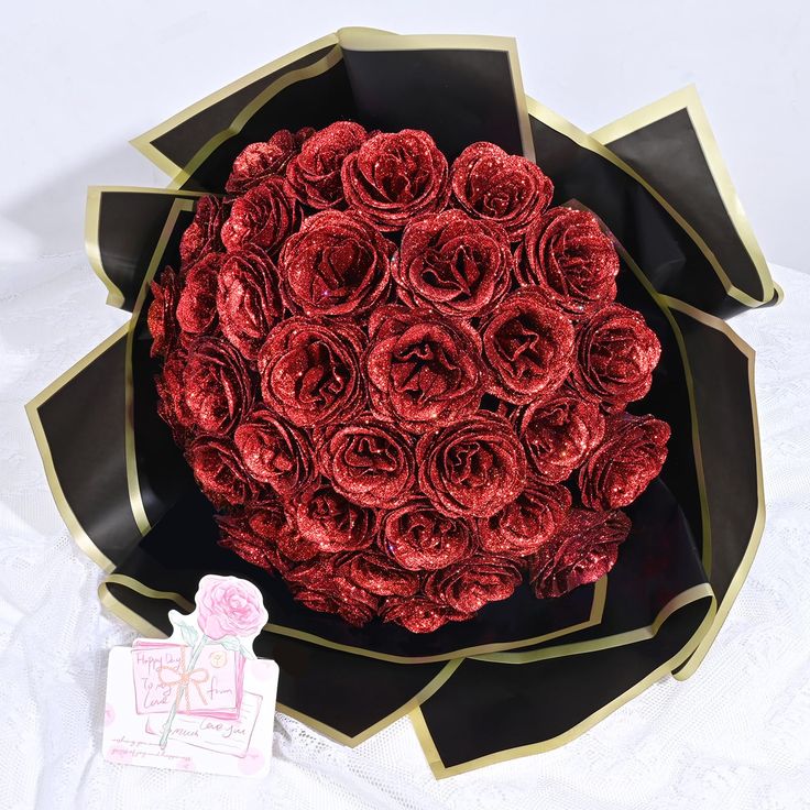 🩷Bouquet de Roses Pailletées-Cadeau de Saint Valentin