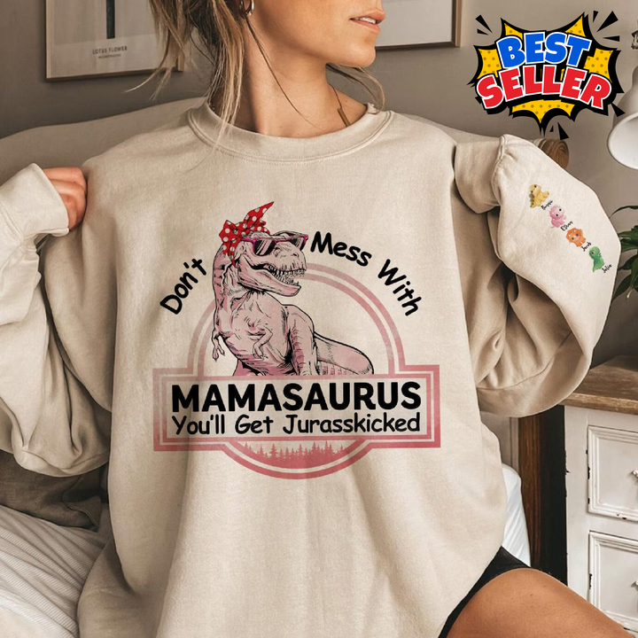 Don't Mess With Mamasaurus- Custom T-shirt/sweat à capuche pour maman