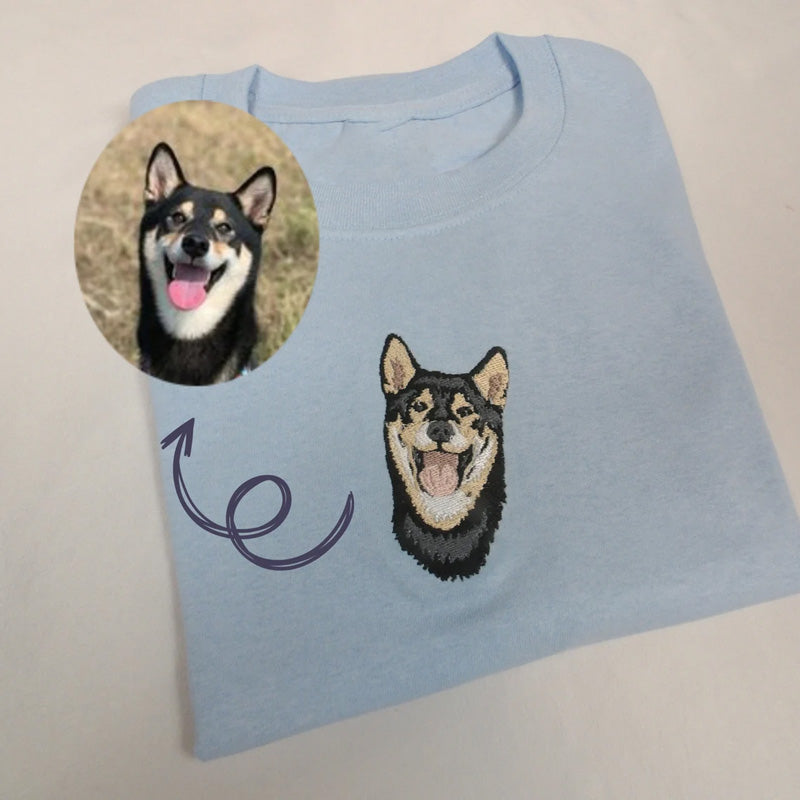 Sweatshirt-shirt brodé personnalisé pour  des animaux de compagnie