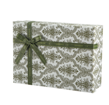 Coffret cadeau portefeuille vert blanc