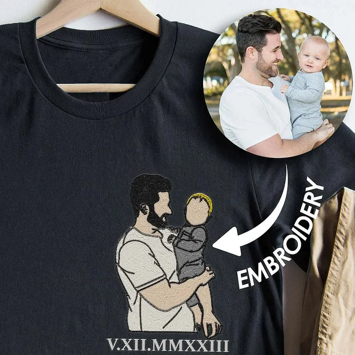 💖Offrez-le à votre bien-aimé💖Photo personnalisée, sweat-shirt brodé avec chiffres romains