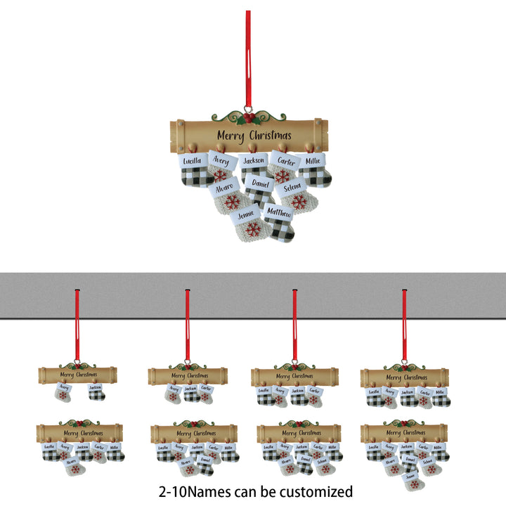 Ornements de Noël 2-10 Prénoms Personnalisés avec Texte