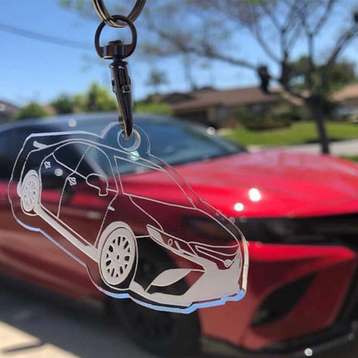 Porte-clés photo personnalisé pour les amoureux de l'automobile