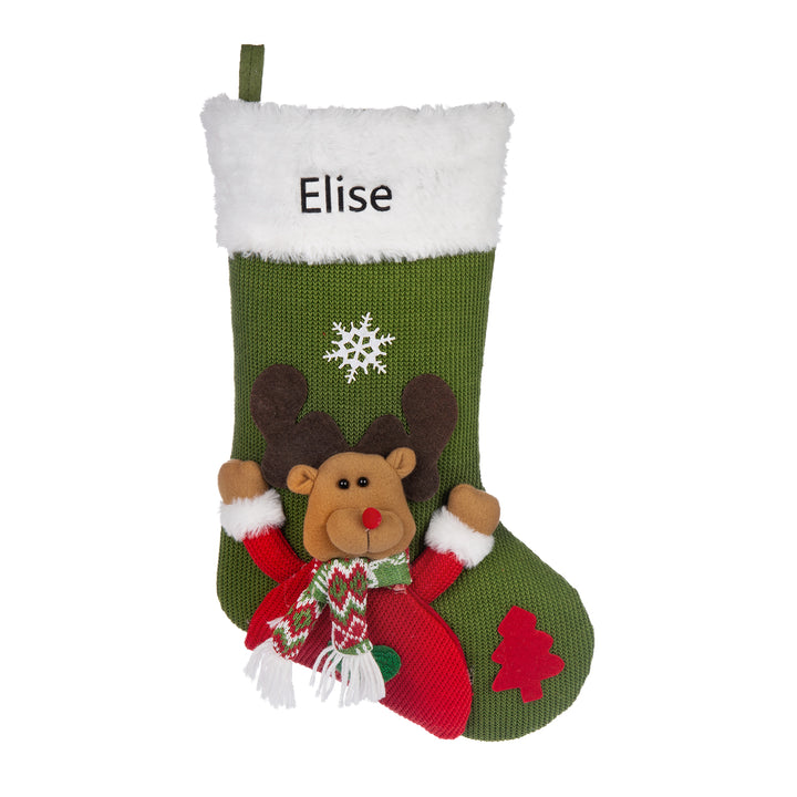 Ornements Chaussette Sac Cabas de Noël 1 Prénom Personnalisé