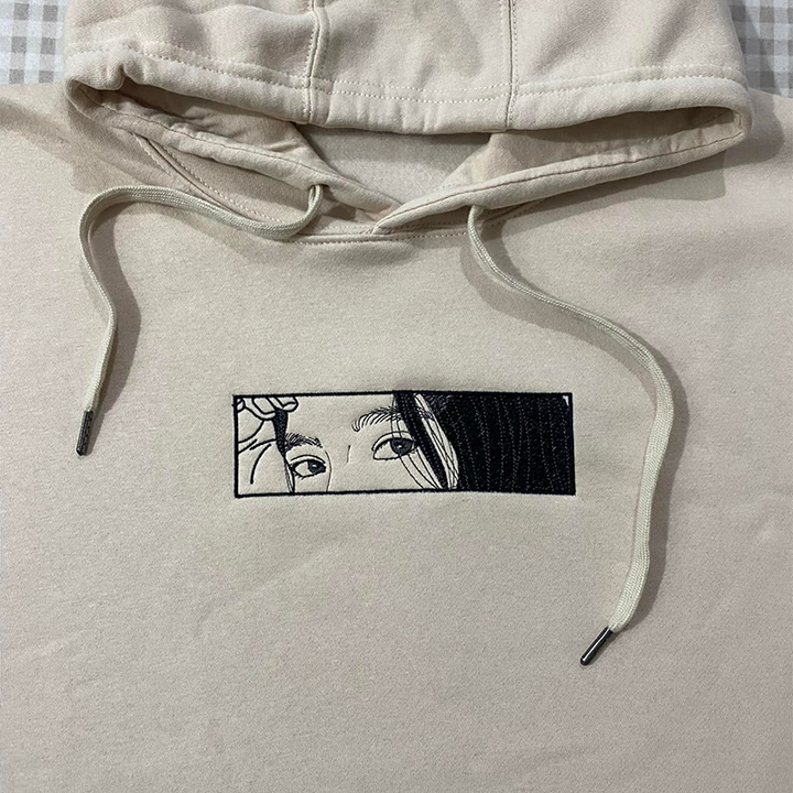 Sweat-shirt brodé personnalisé avec photo de couple - Cadeau de Saint-Valentin