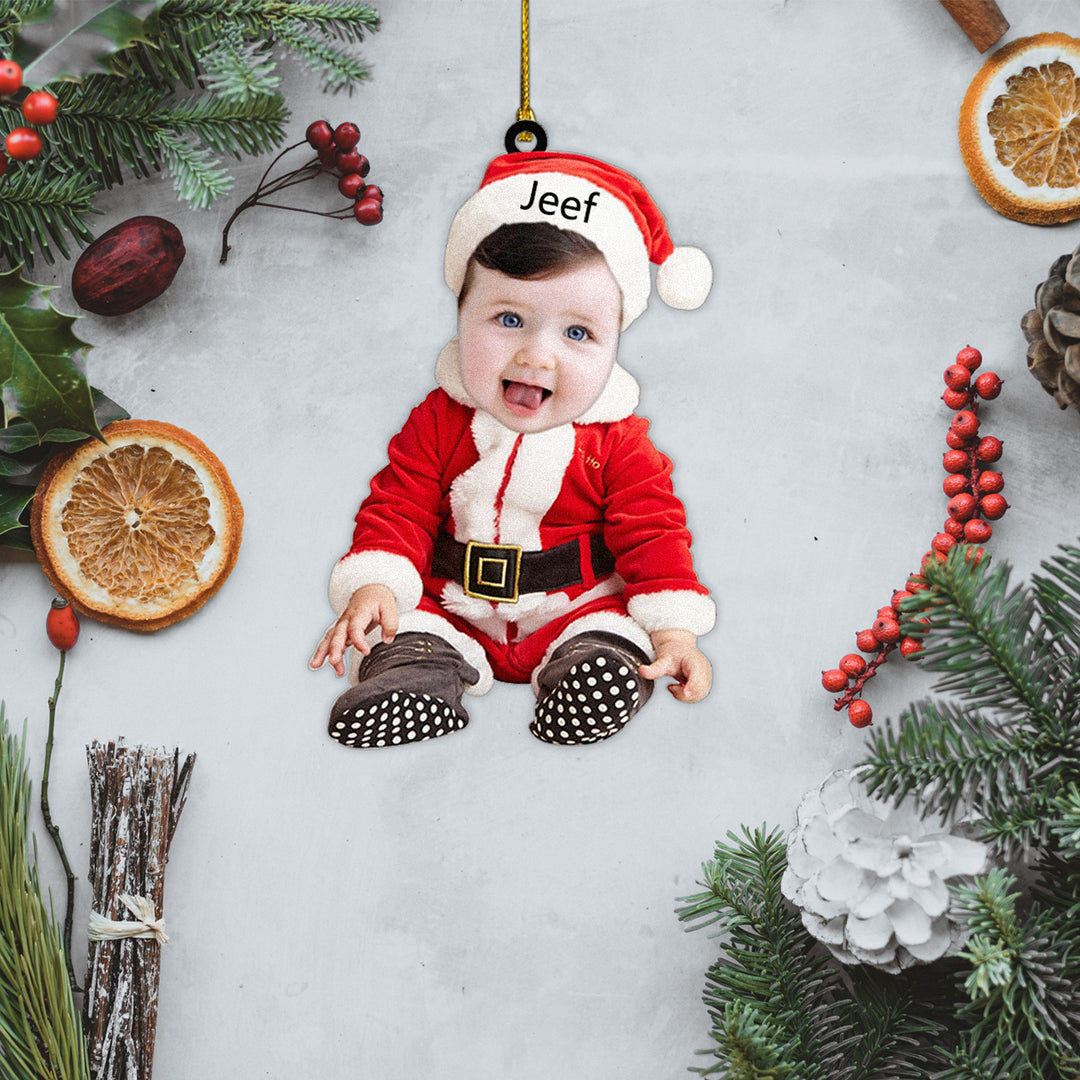 Ornements de Noël Poupée 1 Prénom Personnalisés avec photo