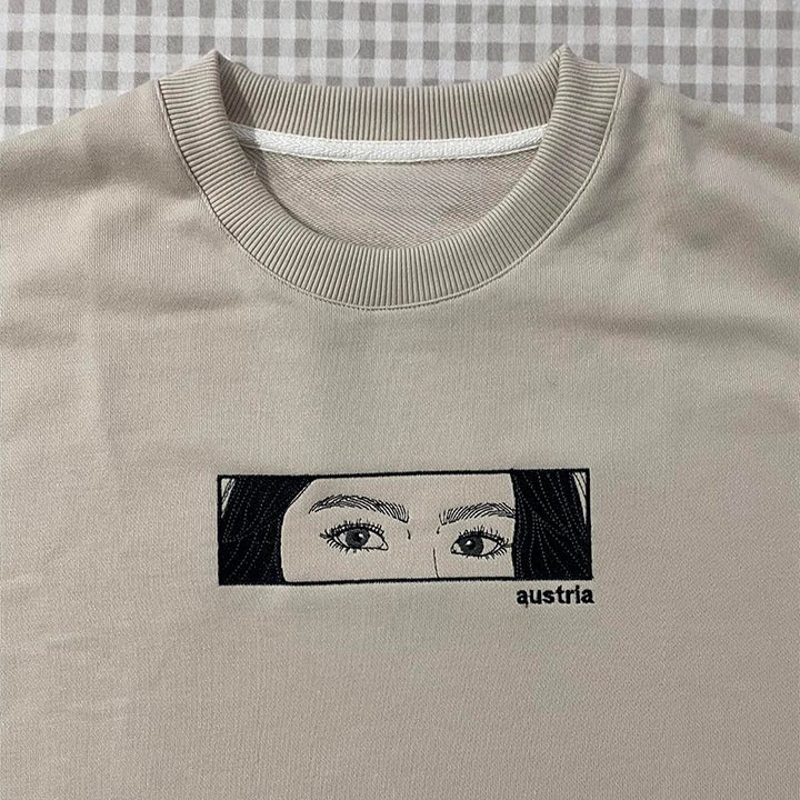 Sweat-shirt brodé personnalisé avec photo de couple - Cadeau de Saint-Valentin