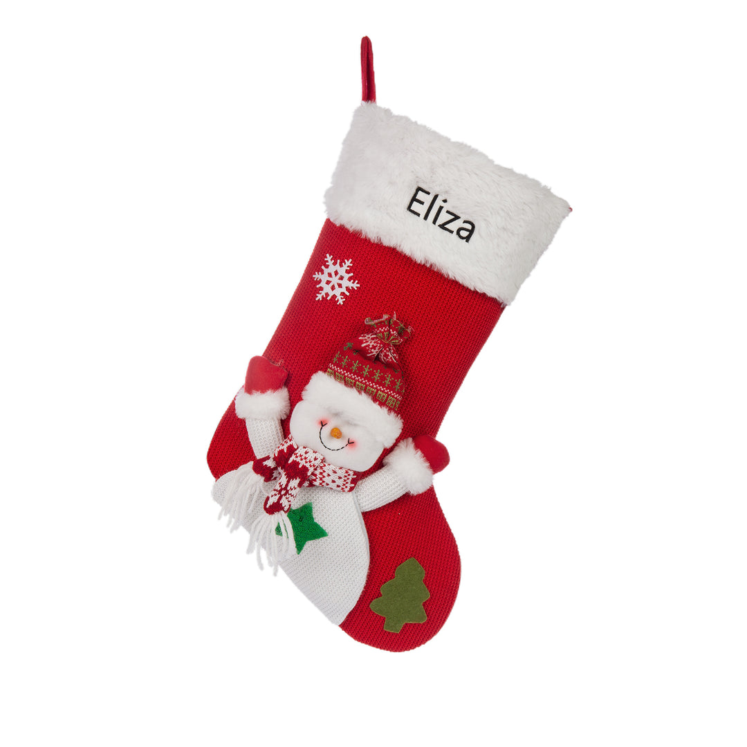 Ornements Chaussette Sac Cabas de Noël 1 Prénom Personnalisé