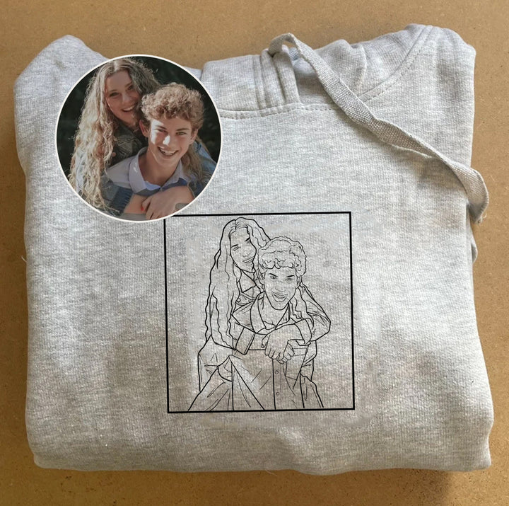 Sweat-shirt personnalisé imprimé avec portrait de couple de style anime