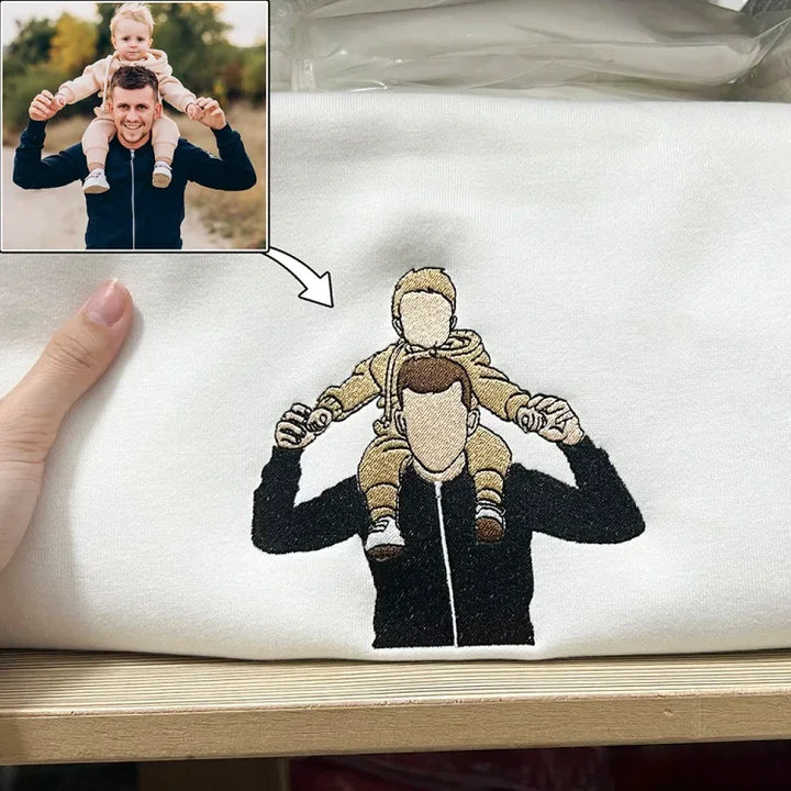 💖Offrez-le à votre bien-aimé💖Photo personnalisée, sweat-shirt brodé avec chiffres romains