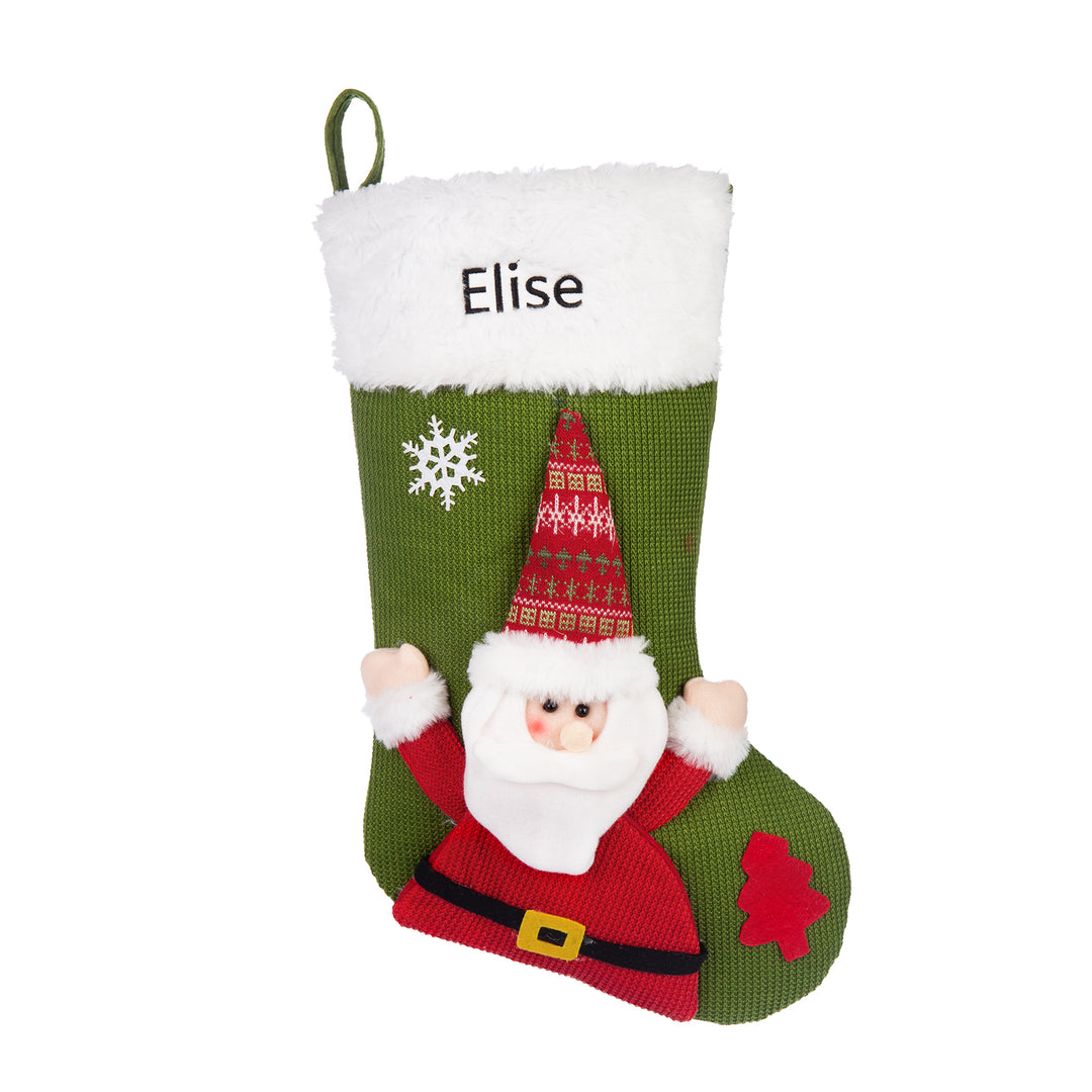 Ornements Chaussette Sac Cabas de Noël 1 Prénom Personnalisé