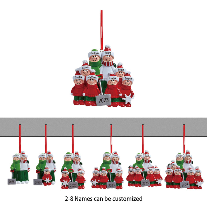 Ornements de Noël Poupée 2-8 Prénoms Personnalisés avec Année