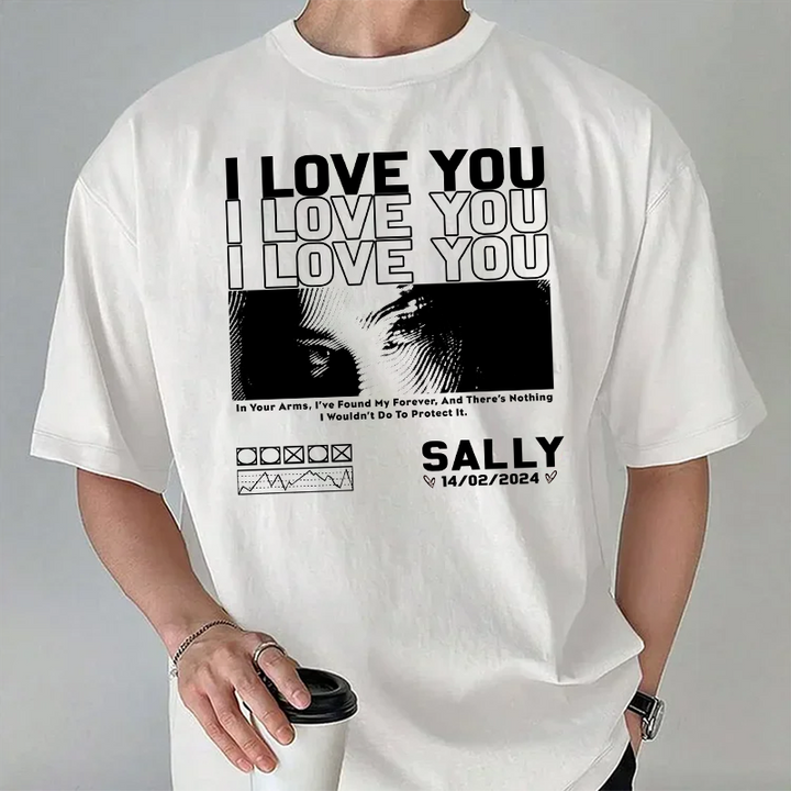 T-shirt photo personnalisé pour la Saint-Valentin