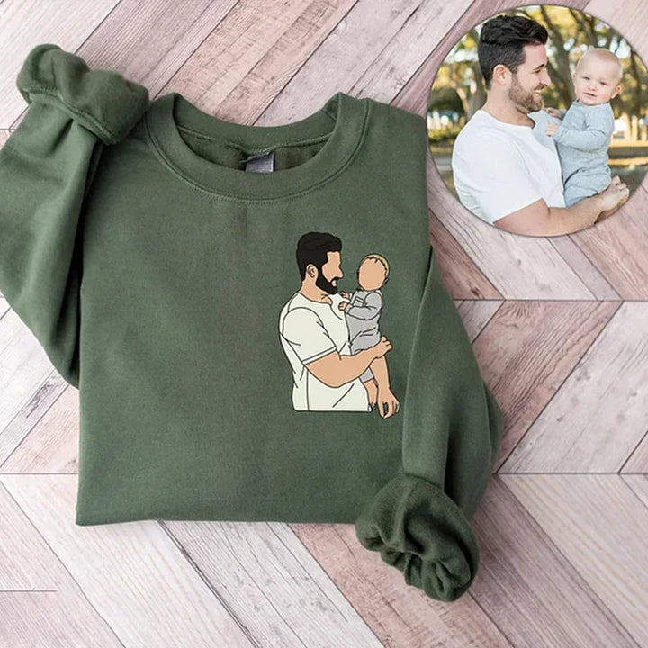 💖Offrez-le à votre bien-aimé💖Photo personnalisée, sweat-shirt brodé avec chiffres romains