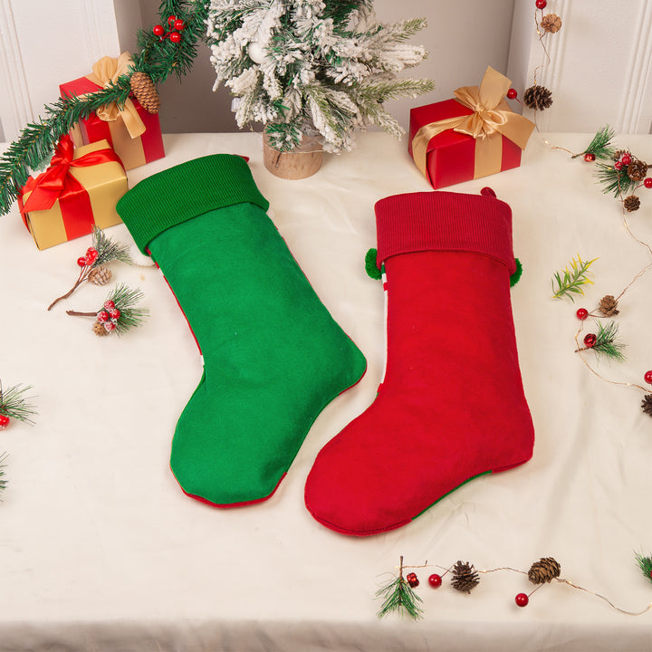 Ornements Chaussette Sac Cabas de Noël 1 Prénom Personnalisé