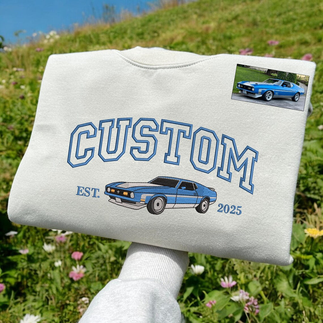 Sweat à capuche de voiture brodé personnalisé, sweat-shirt de voiture