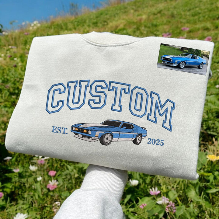 Sweat à capuche de voiture brodé personnalisé, sweat-shirt de voiture