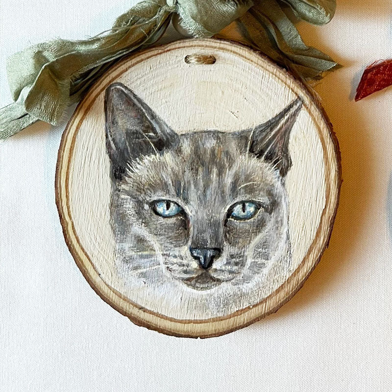 Custom Hand Painted Pet Ornament, cadeau de Noël