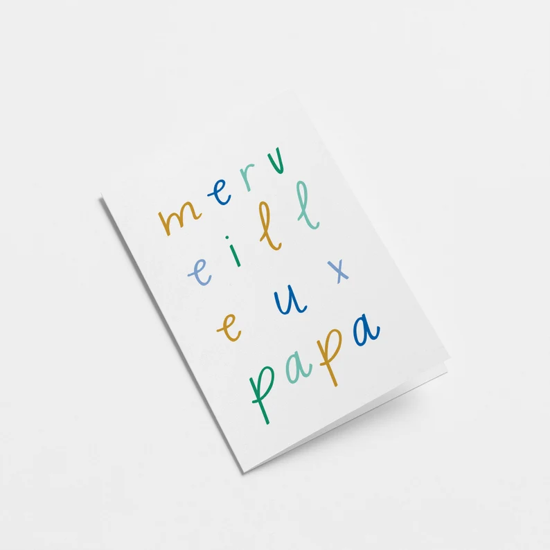 Merveilleux papa - Carte de voeux - French Father's Day card