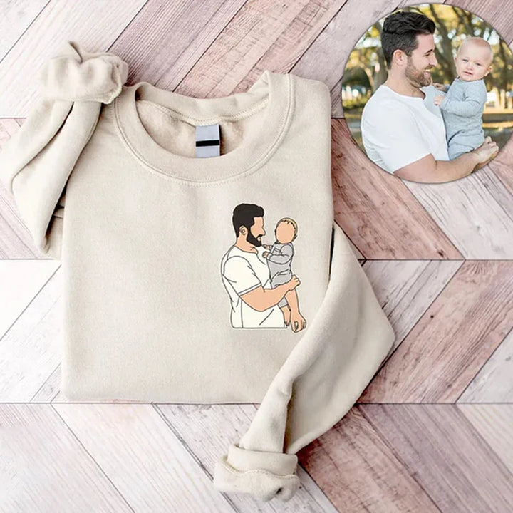 💖Offrez-le à votre bien-aimé💖Photo personnalisée, sweat-shirt brodé avec chiffres romains