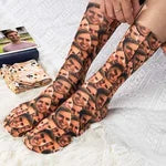 Chaussettes unisexes personnalisées avec photo et visage amusant